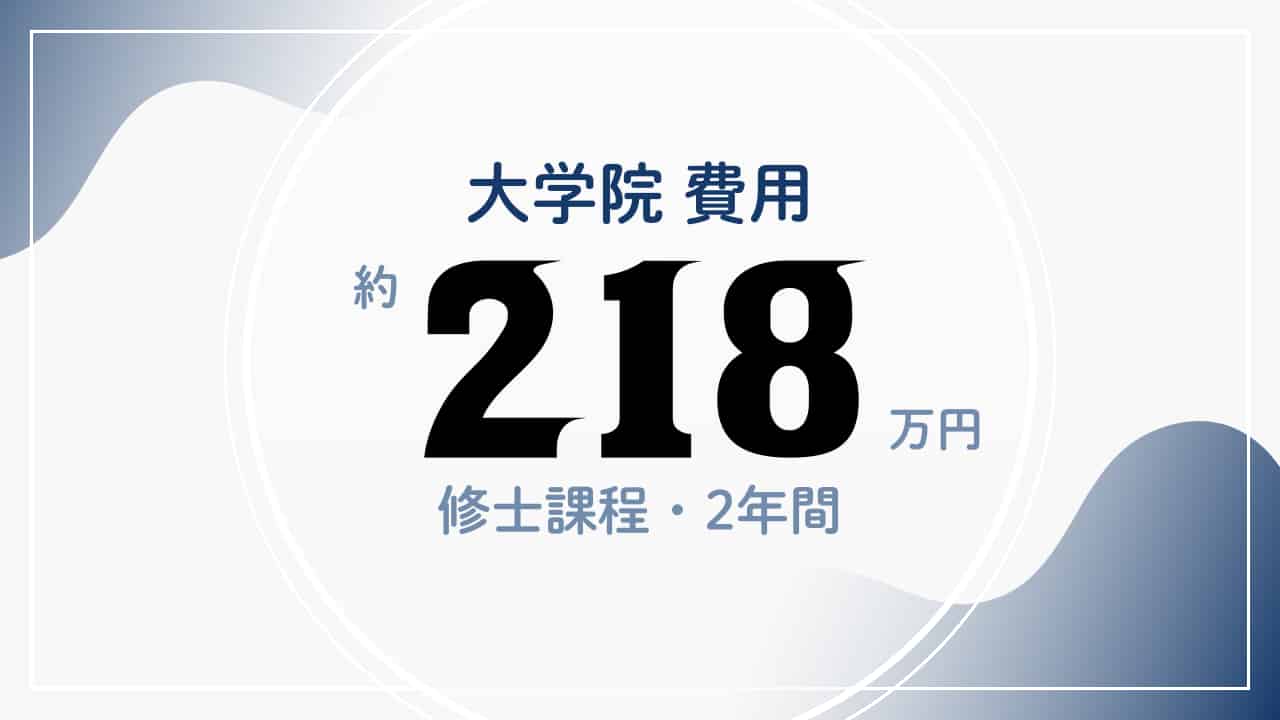 大学院の学費：約218万円