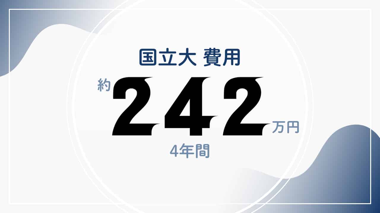 国立大費用：約242万円